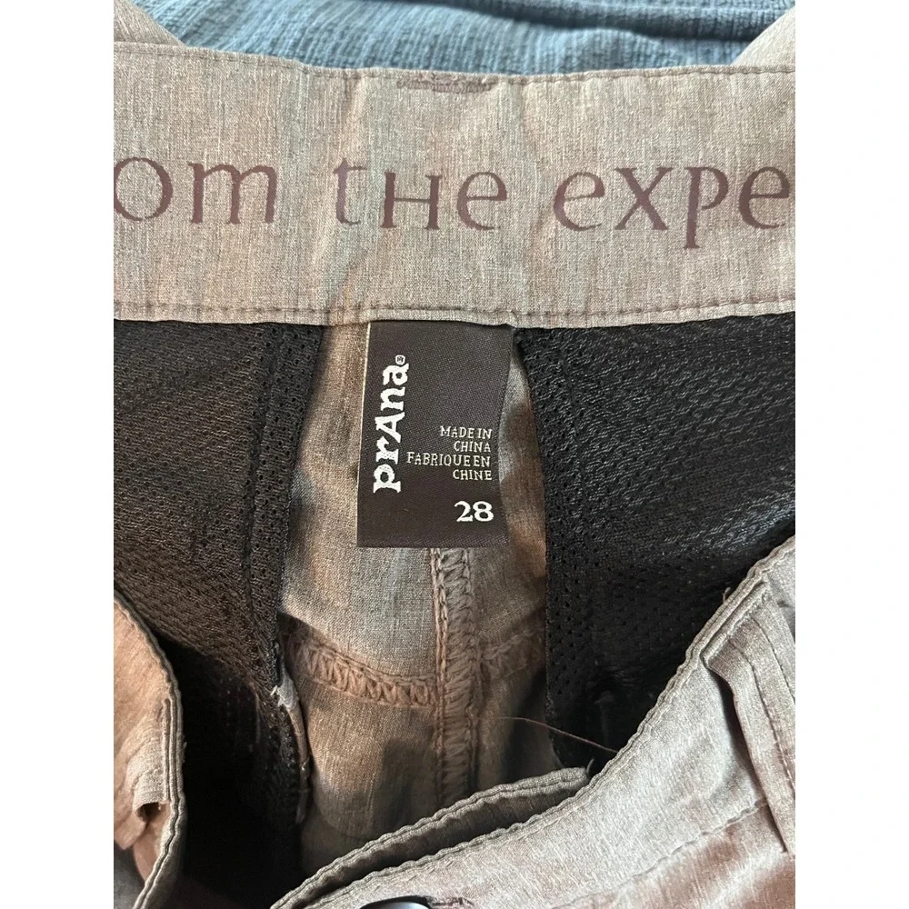 Prana‎ Meritt Hybrid Hiking Shorts Mens 28 Heather Grey Brown Stretch Outdoor